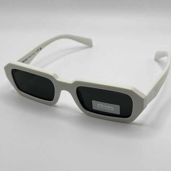 PRADA Sunglasses PR A12S 17K08Z White/Dark Grey Unisex NEW - Picture 4 of 13